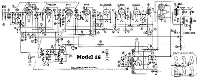 Philco model 15 radio schematic