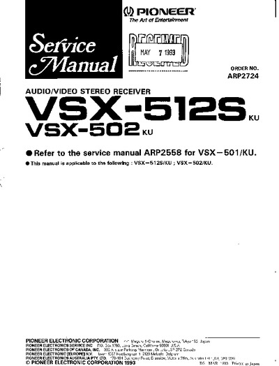 Pioneer VSX-502  VSX-512S