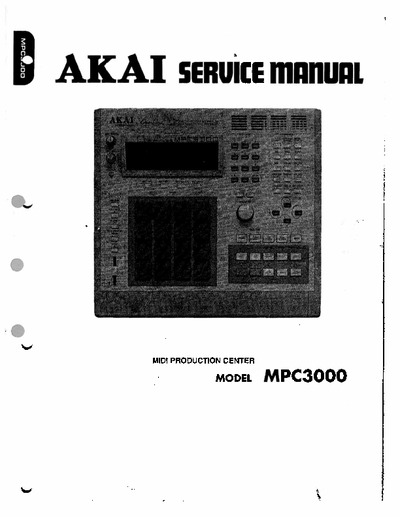 AKAI MPC3000 SERVICE MANUAL