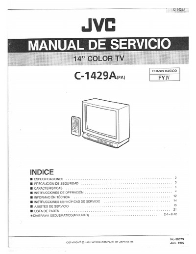 JVC C1429A Chassis:FYIV