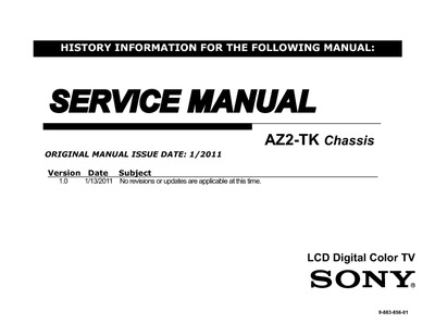 Sony KDL-22BX325 Chassis AZ2-TK LCD