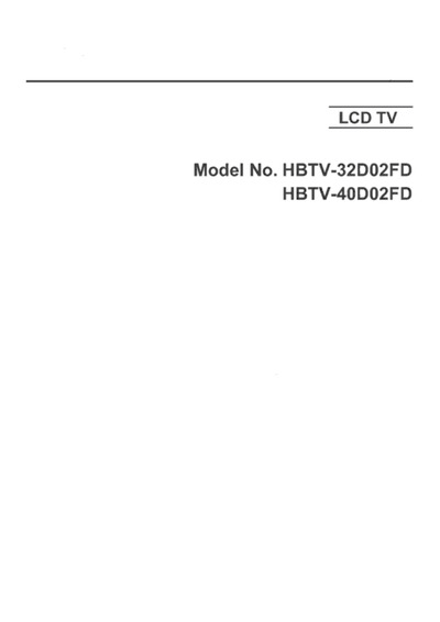 H-BUSTER HBTV-32D02FD, HBTV-40D02FD - LCD TV