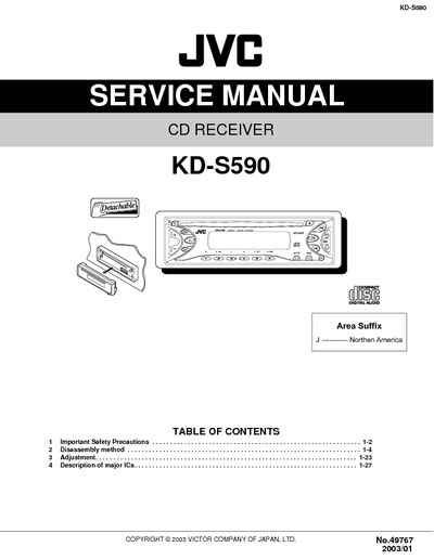 JVC KD-S590 Manual de Servicio
