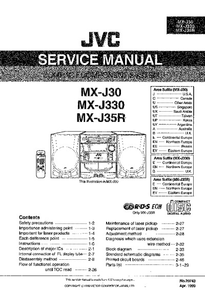 JVC  MX-J30, MX-J35, MX-J330 R  HI-FI