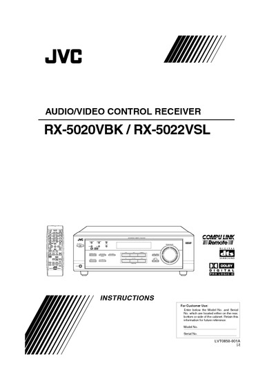 JVC RX-5022VSL I Manual de Servicio