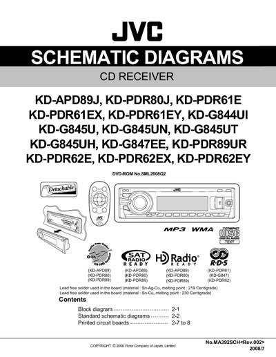 JVC KD-PDR80 Diagrama  Esquematico
