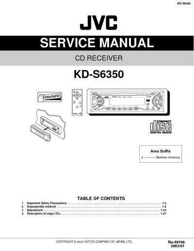 JVC KD-S6350 Manual de Servicio