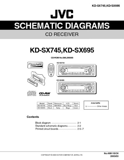 JVC KD-SX745-SX695 Diagrama Esquematico