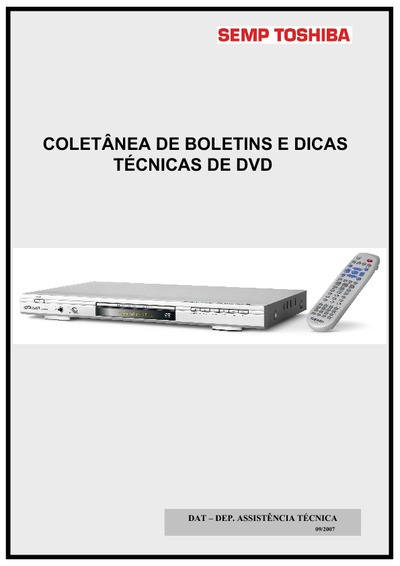 Boletins e Dicas Técnicas DVD Toshiba