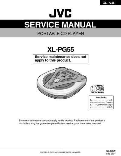 JVC XL-PG55 Manual de Servicio