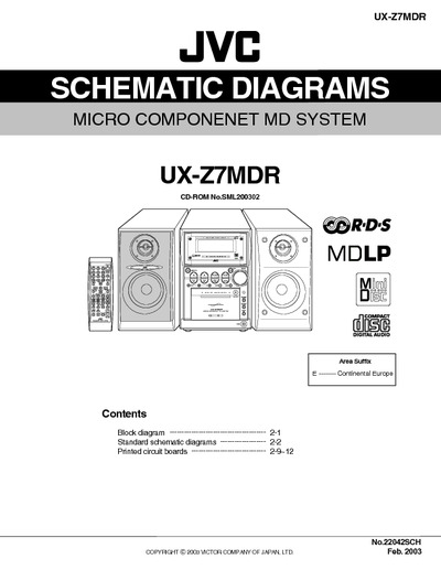 JVC UX-Z7MDR Diagrama Esquematico