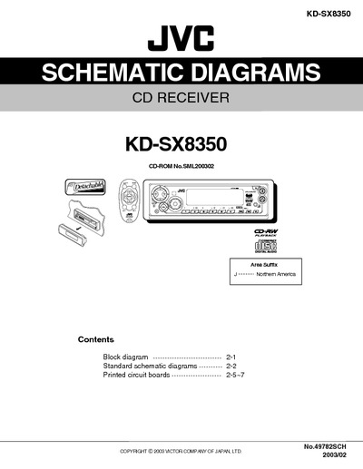 JVC KD-SX8350 Diagrama Esquematico