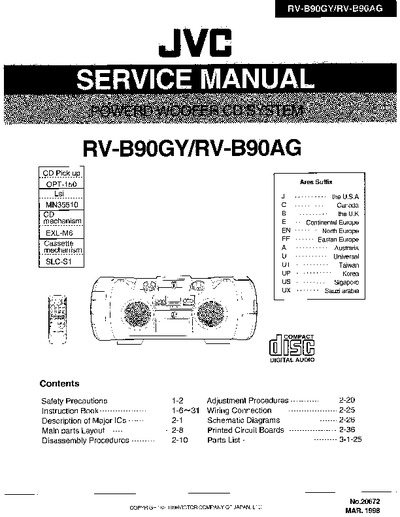 JVC RV-B90GYU Manual de Servicio