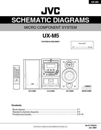 JVC UX-M5 Diagrama Esquematico