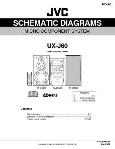 JVC UX-J60 Diagrama Esquematico