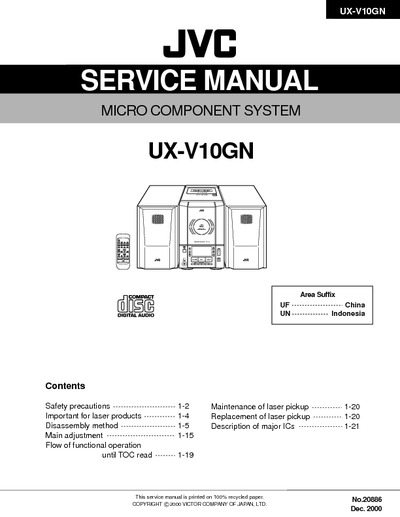 JVC UX-V10GN
