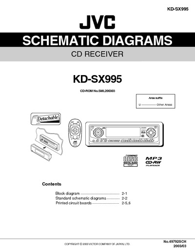 JVC KD-SX995 Diagrama Esquematico
