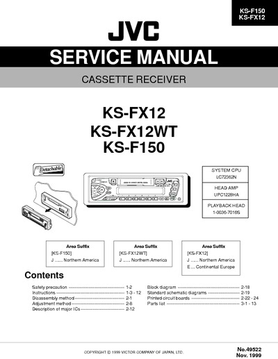 JVC KS-FX12 Manual de Servicio