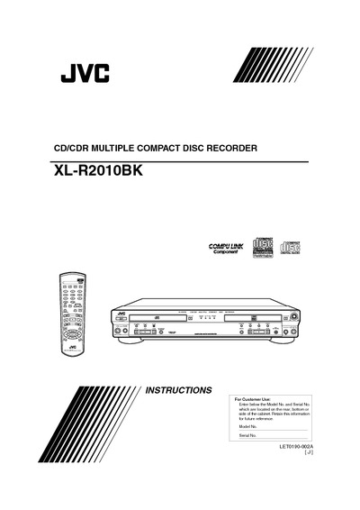 JVC XL-R2010 Manual de Servicio