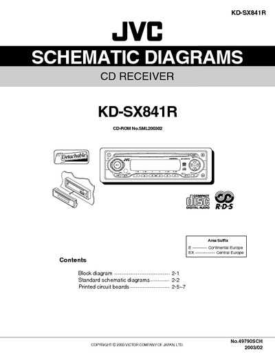 JVC KD-SX841R Diagrama Esquematico