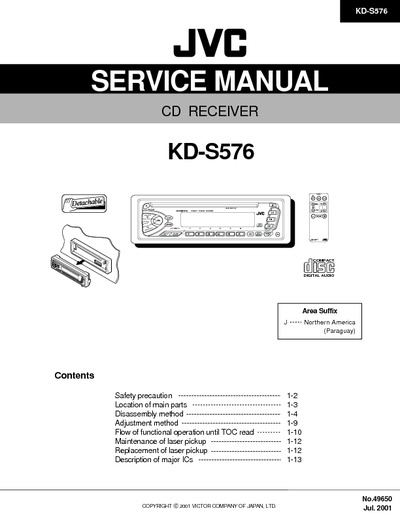 JVC KD-S576 Manual de Servicio