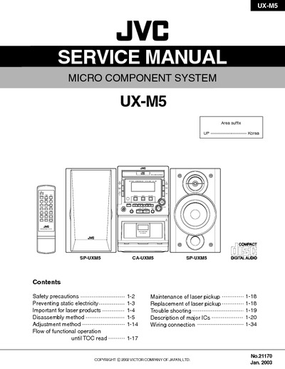 JVC UX-M5 Manual de Servicio