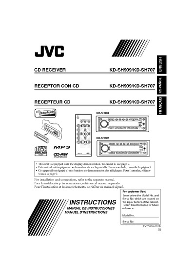 JVC KD-SH909 Manual de Servicio
