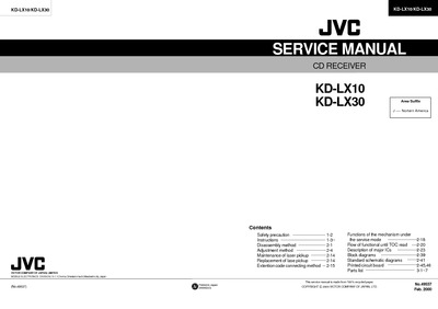 JVC KD-LX10 Manual de Servicio