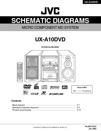 JVC UX-A10DVD Diagrama Esquematico