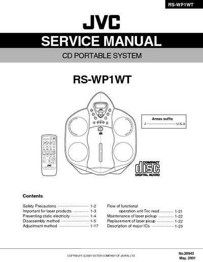 JVC RS-WP1T Manual de Servicio