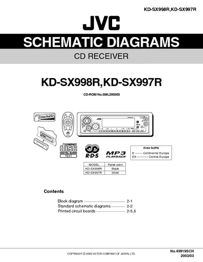 JVC KD-SX998R Diagrama Esquematico