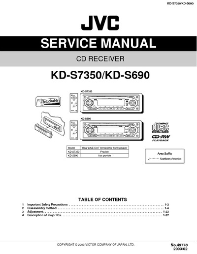JVC KD-S7350 KD-S690 Manual de Servicio