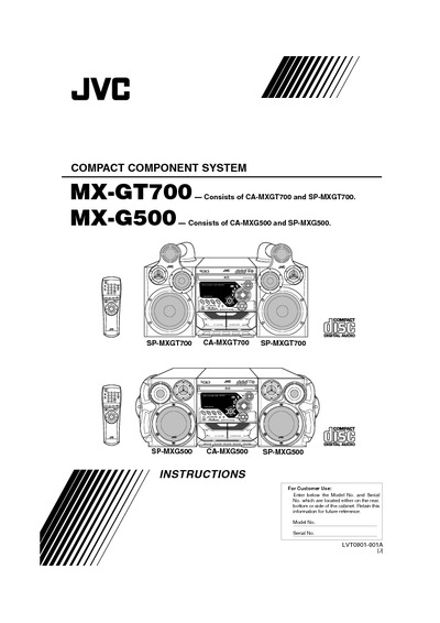JVC MX-G500 i Manual de Servicio