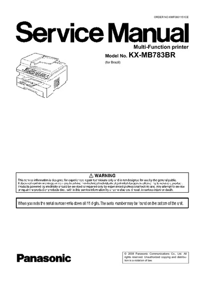 Panasonic MS KX-MB783BR