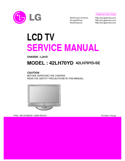 LG 42LH70YD-SE Chasis LJ91D LCD