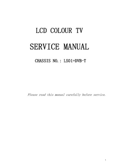 LCD Colour TV Chassis: LS01+DVB-T