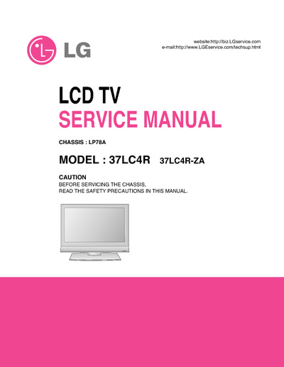 LG 37LC4R chassis: LP78A