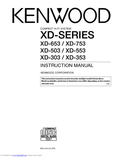 KENWOOD RXD303, 353, 503, 553, 653, 753