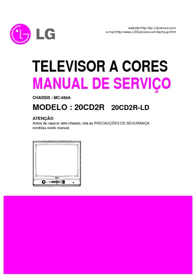 LG TV manual de Serviço 20CD2R chassis MC-059A