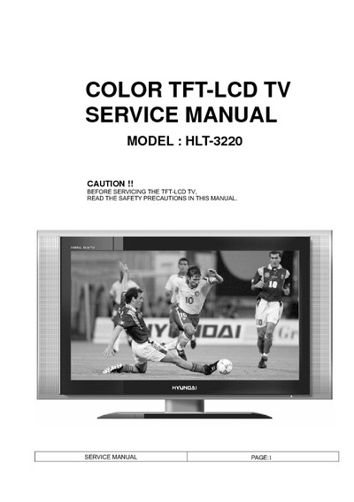 HLT-3220 LCD-TFT Service Manual