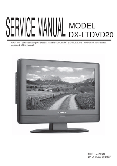 Dynex DX-LTDVD20 LCD