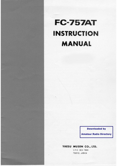 Yaesu FT757  manual de uso