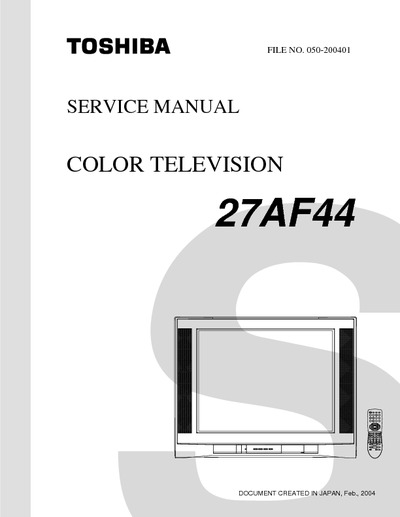 Toshiba 27AF44 SANSUI TVS273