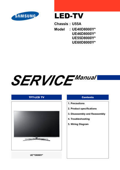 Samsung UE40D8000Y chassis U55A [LED-TV]