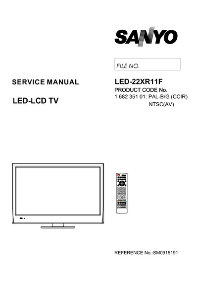 Sanyo 22XR11F LED LCD TV