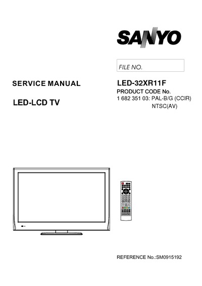 Sanyo 32XR11F  LED LCD TV
