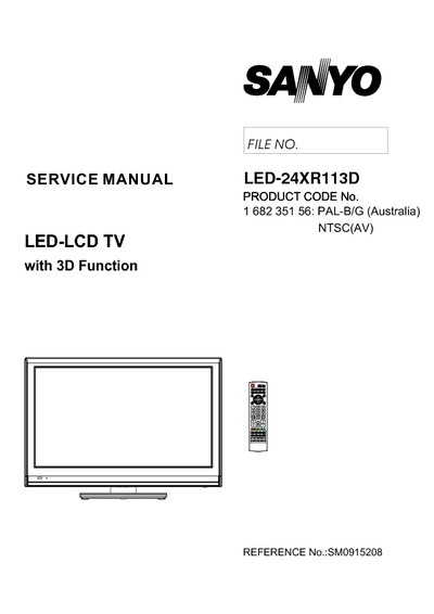 Sanyo 24XR113D  LED TV