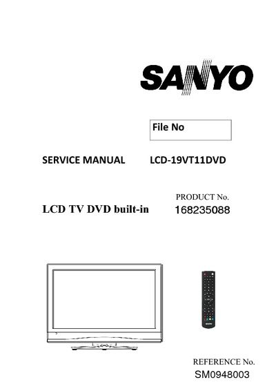 SANYO 19VT11 DVD LCD TV
