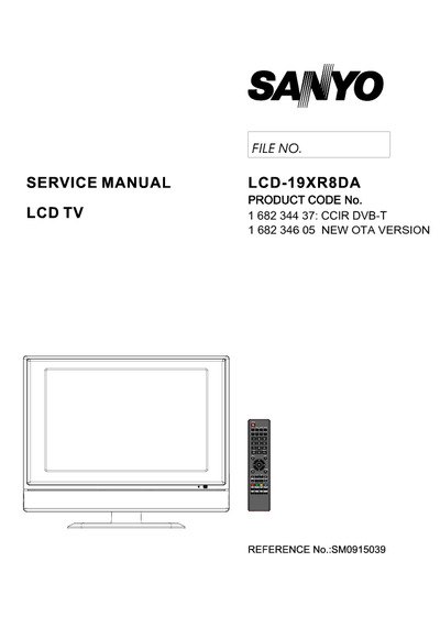 Sanyo 19XR8DA LCD TV