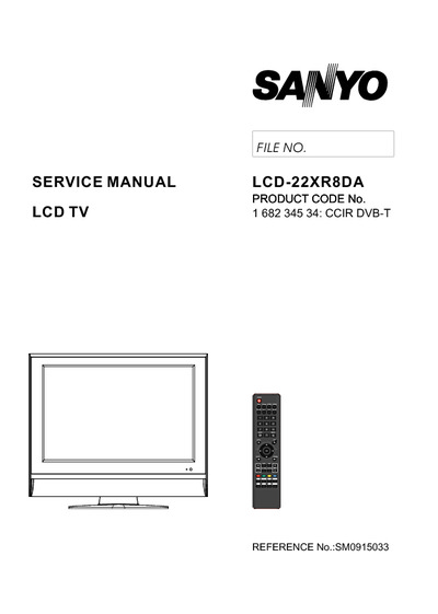 Sanyo 22XR8DA LCD